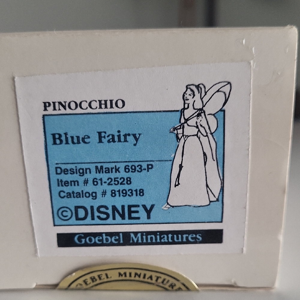 Disney Blue and White Blue Fairy Miniature Porcelain Figure